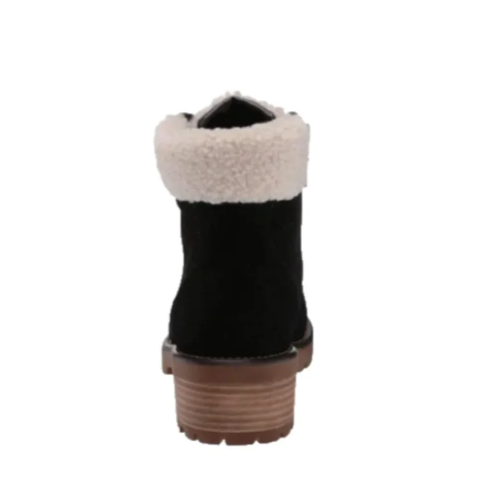 Blondo WATERPROOF Melissa Faux‎ Shearling Cuff Boots 8-1/2M Black #325G